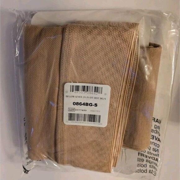 NIP Medical Compression Stockings Below Knee Beige Truform 0864BG-S  Small New - Picture 6 of 7